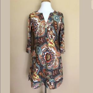 Jude Connally Floral Paisley Stretch Dress Sz S